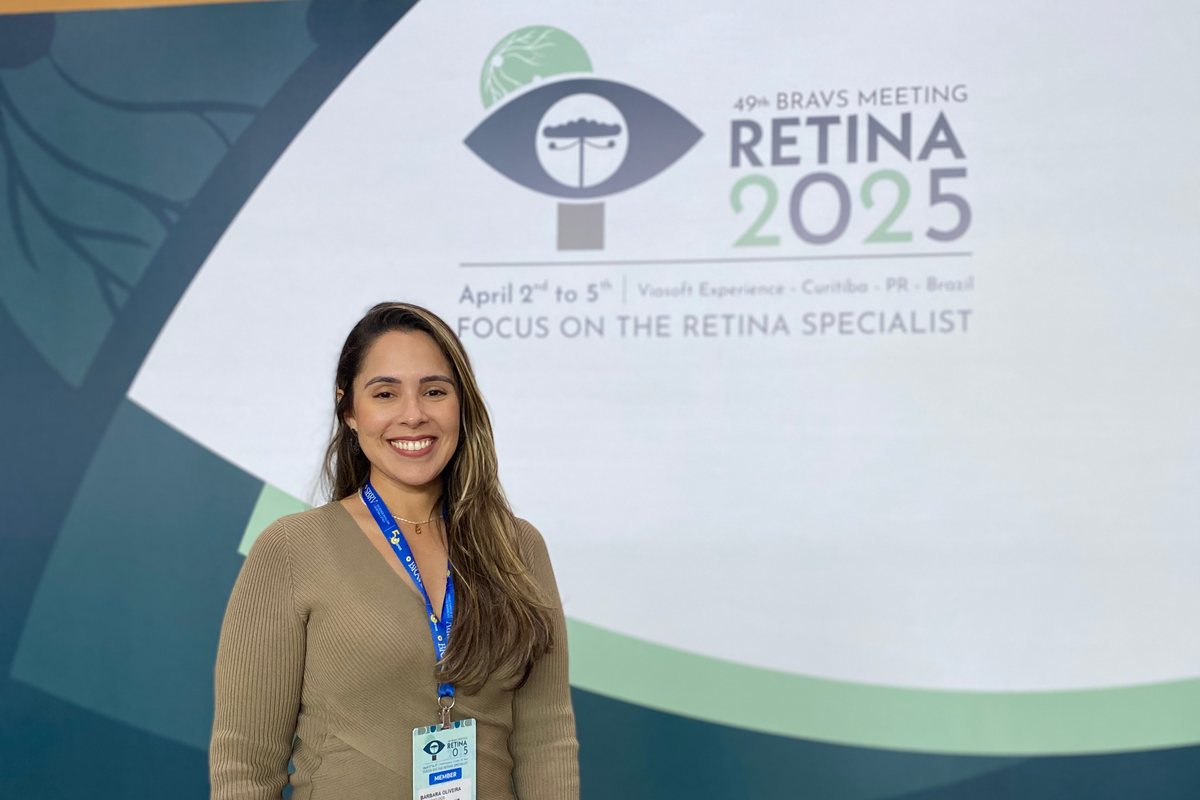 Dra. Bárbara Oliveira no 49º BRAVS Meeting, Retina 2025, em Curitiba